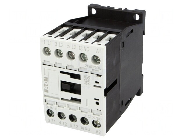 Contactor 3-pol cu contacte auxiliare NO 24VAC 7A