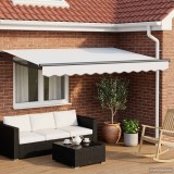 vidaXL Cort electric retractabil Alb 3 x 2 m Poliester cu acoperire PU 3419127