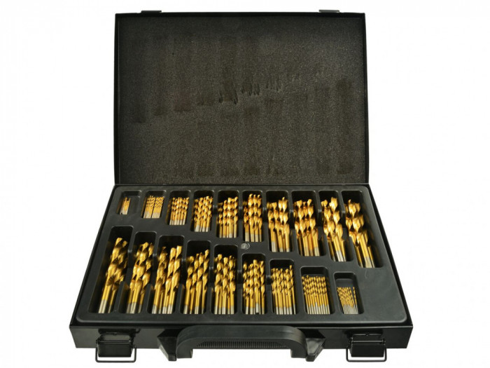 Set 170 burghie HSS titan pentru metal 1.0-10.0mm, GEKO G38219