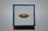 INEL AUR 18K + 5 Diamante = 0.15ct - Tip Verigheta - 3g. - Vintage !