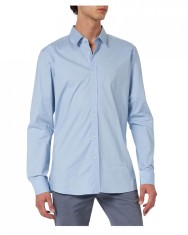 Camasa cu maneca lunga pentru barbati, HUGO Elisha02, albastru deschis, 43 - OUTLET