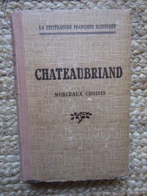 CHATEAUBRIAND MORCEAUX CHOISIS RENE CANAT 1936 foto