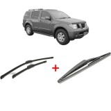 Cumpara ieftin Set 3 stergatoare NISSAN PATHFINDER IV (R52) 2013, pentru parbriz si luneta, Bosch Twin