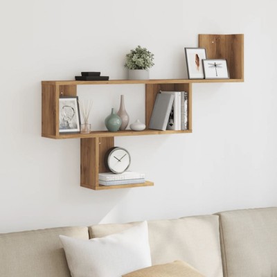 vidaXL Raft de perete, lemn artizanal, 100x15x70 cm, lemn prelucrat 853199 foto