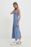 Answear Lab rochie jeans maxi, drept