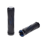 Set 2 mansoane biciclete, culoare negru/albastru, fixare coliere, lungime 120 mm Cod:AWR2243B