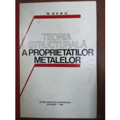 Teoria structurala a proprietatilor metalelor- N. Geru