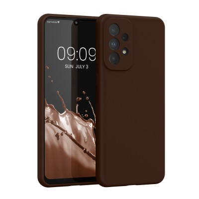 Husa Kwmobile pentru Samsung Galaxy A33 5G, Maro, Silicon, 57833.247 foto