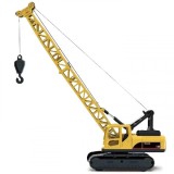 Macara de jucarie pentru copii cu senile si brat cu carlig 35x40x13cm galben 9011E CWT