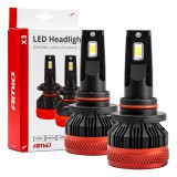 Becuri auto LED AMiO X3 HB4 9006 CANBUS 6500K, 9900 lm, Plug &amp; Play