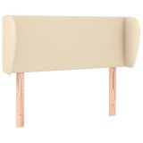 Cumpara ieftin Tablie de pat cu aripioare crem 93x23x78/88 cm textil