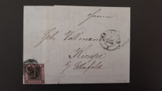 Baden - Scrisoare/Factura 1861 (9 kr hartie roz) foto