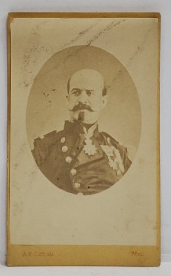 FOTOGRAF A.F. CZIHAK , VIENA , GENERAL LOUIS - JULES TROCHU ( 1815 - 1896 ) , FOTOGRAFIE C.D.V , A DOUA JUMATATE A SEC. XIX foto