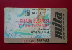 Bilet Fotbal Steaua Bucuresti Genoa foto