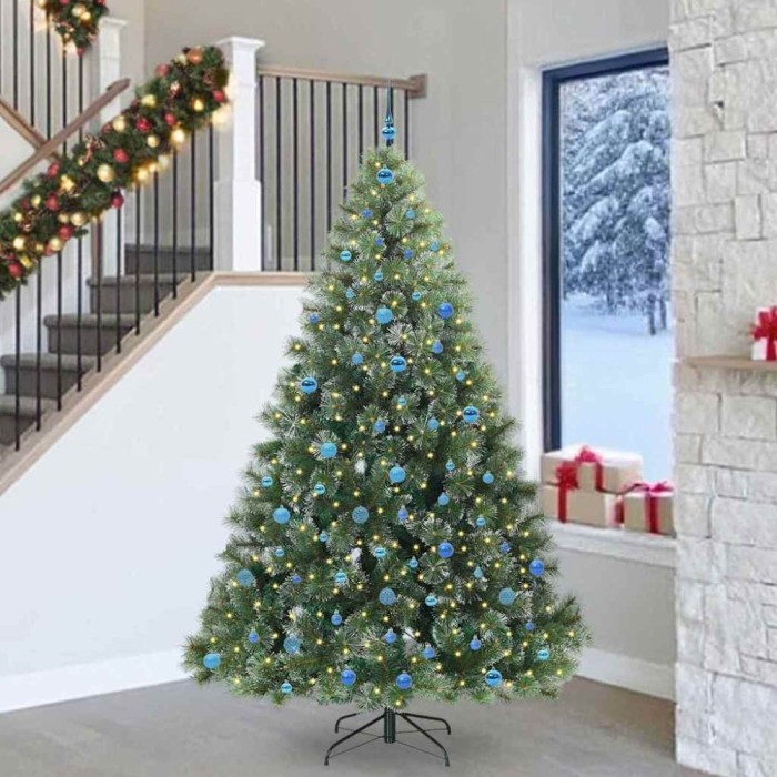 vidaXL Brad de Crăciun artificial cu 300 LED Verde 240 cm PE și PVC 3397881