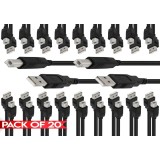 Set 20 bucati cabluri Imprimanta USB 2.0 A-B, 1.5m, ecranat, bobina antiparaziti