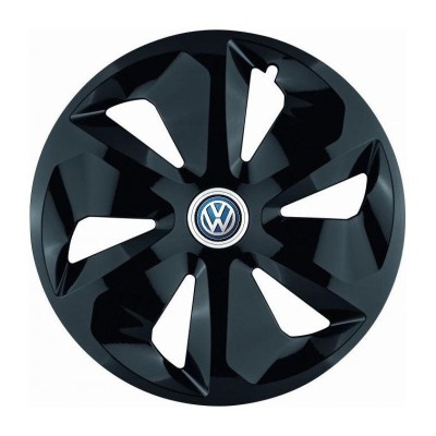 Set 4 Capace Roti Roco Negru R15, pentru Volkswagen foto