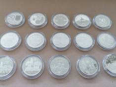 Set complet 15 monede 50 Bani Proof 2010-2019 foto