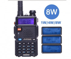 Statie Radio Walkie Talkie Baofeng UV-5R 8W Dual Band Transceiver foto