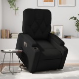 VidaXL Fotoliu rabatabil electric cu ridicare, negru, piele ecologică 3204786
