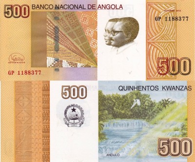 ANGOLA 500 kwanzas 2012 UNC!!! foto
