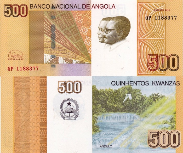ANGOLA 500 kwanzas 2012 UNC!!!