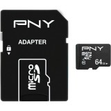 Cumpara ieftin Card Memorie microSDXC PNY Performance Plus, 64Gb, Clasa 10, Cu Adaptor P-SDU64G10PPL-GE