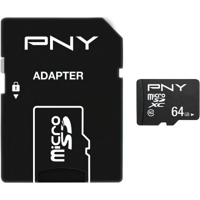 Card Memorie microSDXC PNY Performance Plus, 64Gb, Clasa 10, Cu Adaptor P-SDU64G10PPL-GE foto