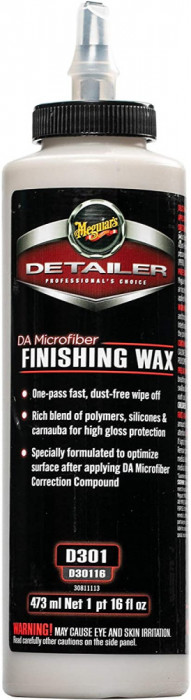 Pasta Polish Finish Meguiar&#039;s DA Microfiber Finishing Wax D301, 473ml