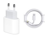 Incarcator Fast Charge 20W Compatibil iPhone (11, 12, 13, 14, X, XS, XR, Pro, Max, Mini) cu Cablu USB-C la Lightning