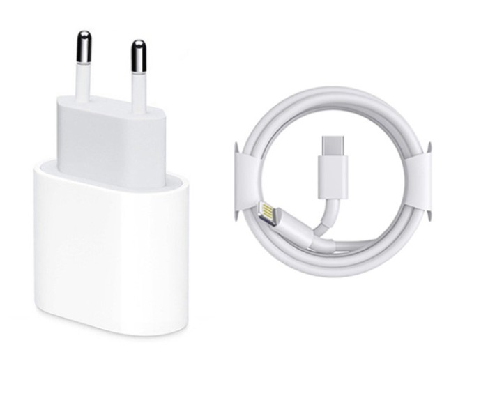 Incarcator compatibil cu iPhone, cu cablu de date, Type-C, Fast charge 20W