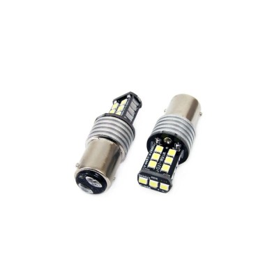 Bec auto LED Canbus BA15D P21W/5W, 12-24V, 7.5W , 15 SMD, Vertex set 2 buc. foto