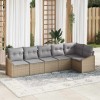 VidaXL Set de canapele pentru grădină 6 pcs Bej Rattan poli 3346740