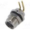 Conector M8 soclu mamă 3 pini 48V 4A IP67 &icirc;n unghi THT LUTRONIC