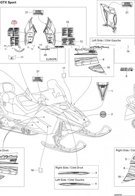 Abtibild 2006 Ski Doo Mx-Z 380F nr.11 Cod Produs: MX_NEW 516003024SK foto