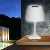 Veioza solara decorativa LED 0.5W, abajur alb, 36 cm inaltime, Globo