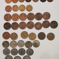 Lot 41 monede Italia 5 10 20 50 Centesimi 1911 1943 fara dubluri