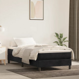Saltea de pat cu arcuri, negru, 100x200x20 cm, catifea GartenMobel Dekor, vidaXL