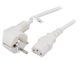 Cablu CEE 7/7 ştecăr unghi, IEC C13 mamă, 2,5m PVC, Goobay