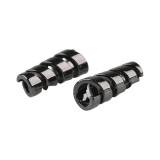 Set 2 terminatii metalice pentru snur 4 mm Negru