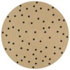 VidaXL Covor manual cu imprimeu buline, 120 cm, iută 133687
