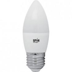 Bec Led Lumanare E27, model C37, 7W=60W, 2700K, lumina calda