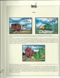 GAMBIA TRANSPORT TRENURI LOCOMOTIVE PE FILA DE ALBUM MNH