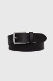 Pepe Jeans curea de piele PALMER BELT barbati, culoarea negru, PM021024