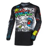 Cumpara ieftin Bluză Motocross O'Neal Element RANCID Black/White &ndash; Confort, Ventilație și