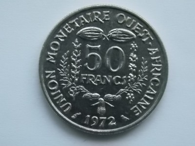 50 FRANCS 1972 STATELE AFRICANE DE VEST foto
