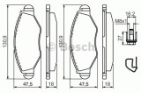 Set placute frana,frana disc PEUGEOT 206 SW (2E/K) (2002 - 2016) BOSCH 0 986 494 039