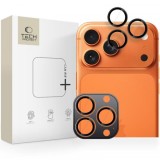 Folie de protectie Camera Spate Tech-Protect CamRing Fit+ pentru Apple iPhone 17 Pro Max / 17 Pro / 16 Pro Max, Sticla Securizata, Neagra