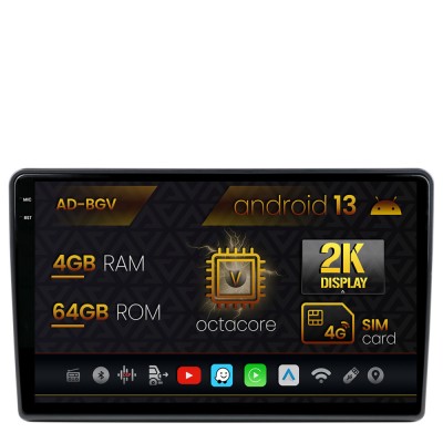 Navigatie Toyota Auris (2006-2012), Android 13, V-Octacore 4GB RAM + 64GB ROM, 9.5 Inch - AD-BGV9004+AD-BGRKIT091V2 foto