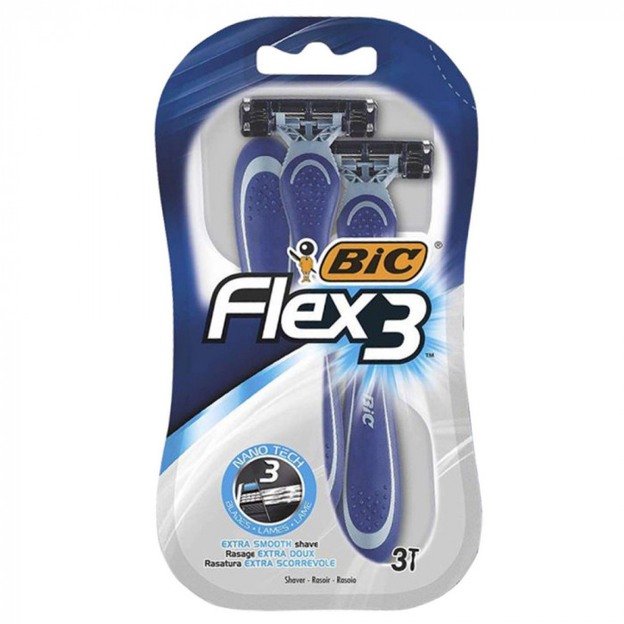 Set 3 Aparate De Ras Bic Flex 3 Cu 3 Lame, Lame De Barbierit, Lame Pentru Ras, Aparat Pentru Ras, Aparat Pentru Barbierit, Bic Pentru Ras, Bic Pentru